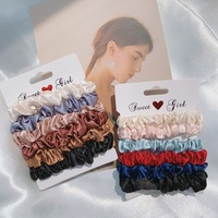 4/6 sztuk/zestaw kobieta moda Scrunchies aksamitne gumki do włosów dziewczyny gumka do włosów gumka elastyczna opaska do włosów akcesoria do włosów 5